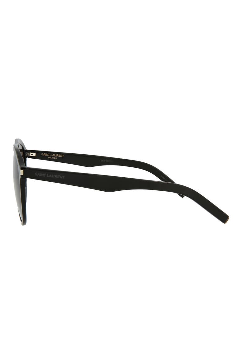 57mm Aviator Sunglasses, Alternate, color, BLACK BLACK BLACK
