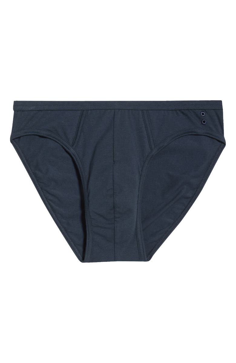 RON DORFF Slim Y-Front Stretch Cotton Briefs, Main, color, Navy