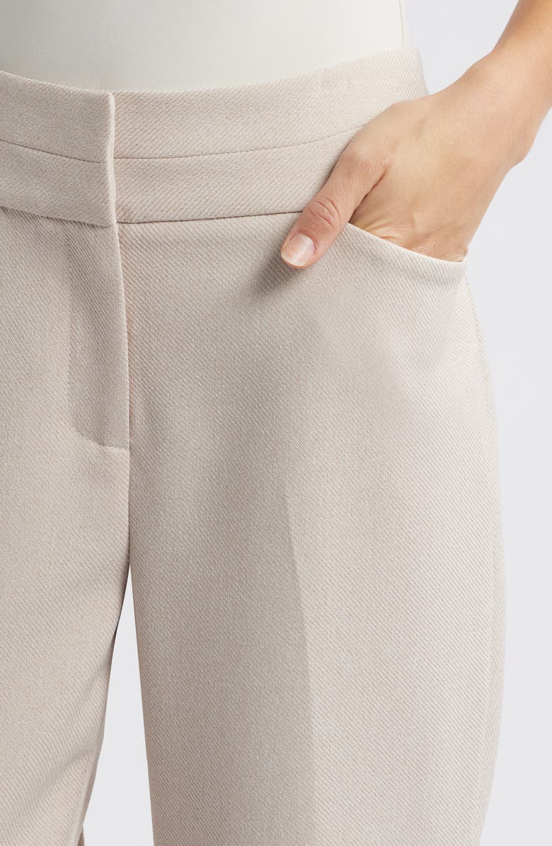 Tahari ASL Twill Pants, Alternate, color, Oatmeal