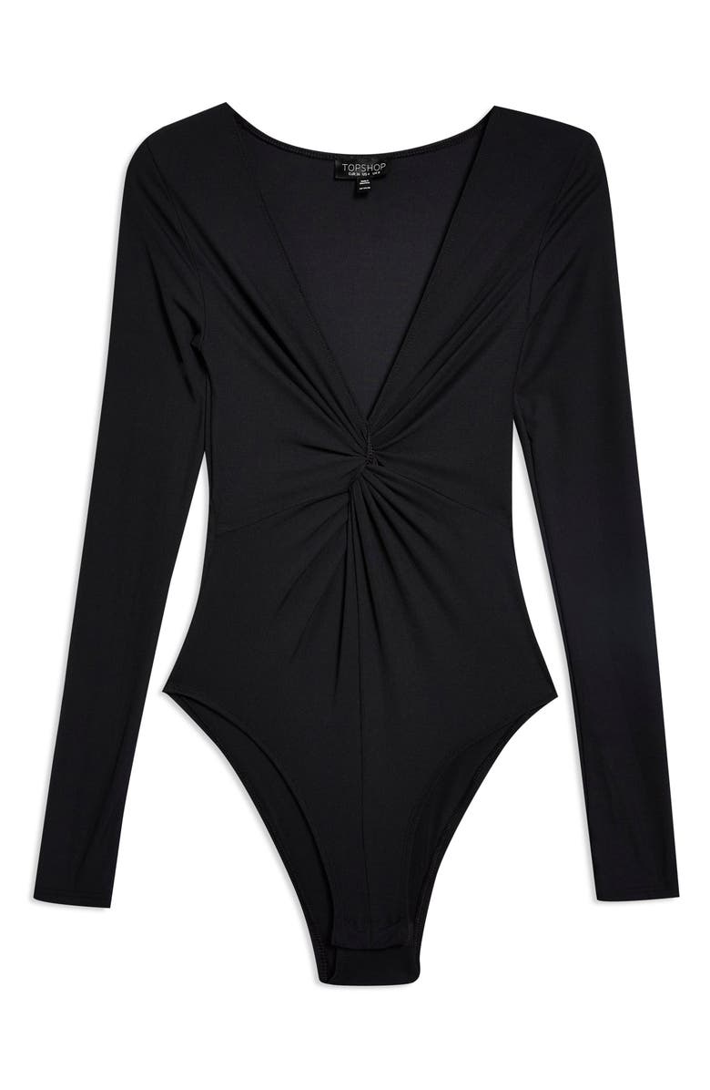 Topshop Twist Bodysuit, Alternate, color,