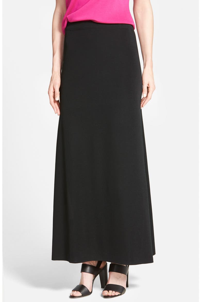 A-Line Knit Maxi Skirt, Main, color, BLACK