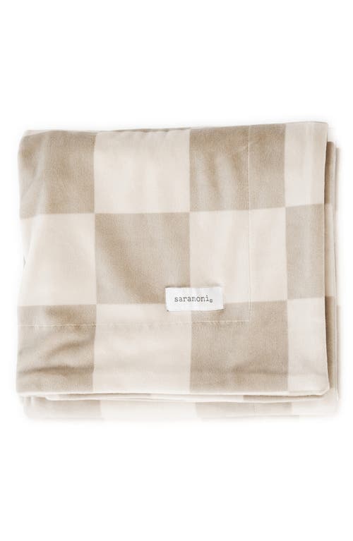 Saranoni Minky Stretch Blanket In Neutral