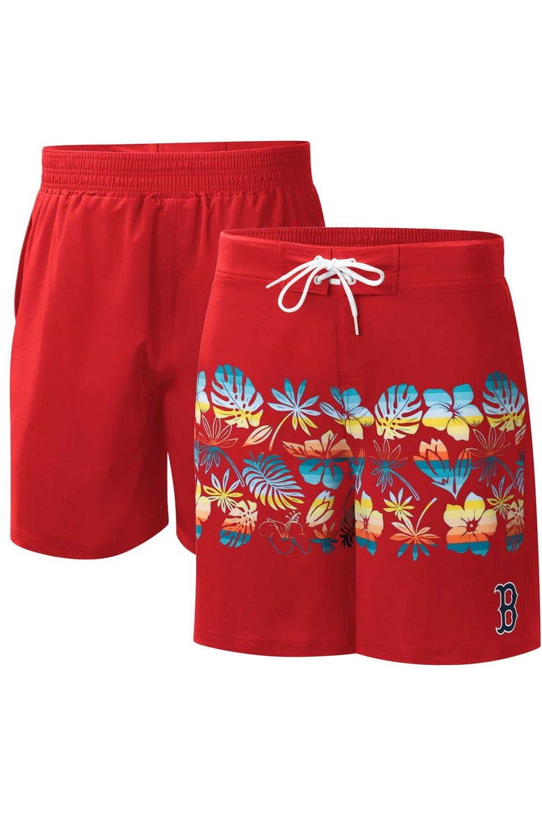 Men's G-III Sports by Carl Banks  Red Boston Red Sox Breeze Volley Swim Shorts, Main, color, Red