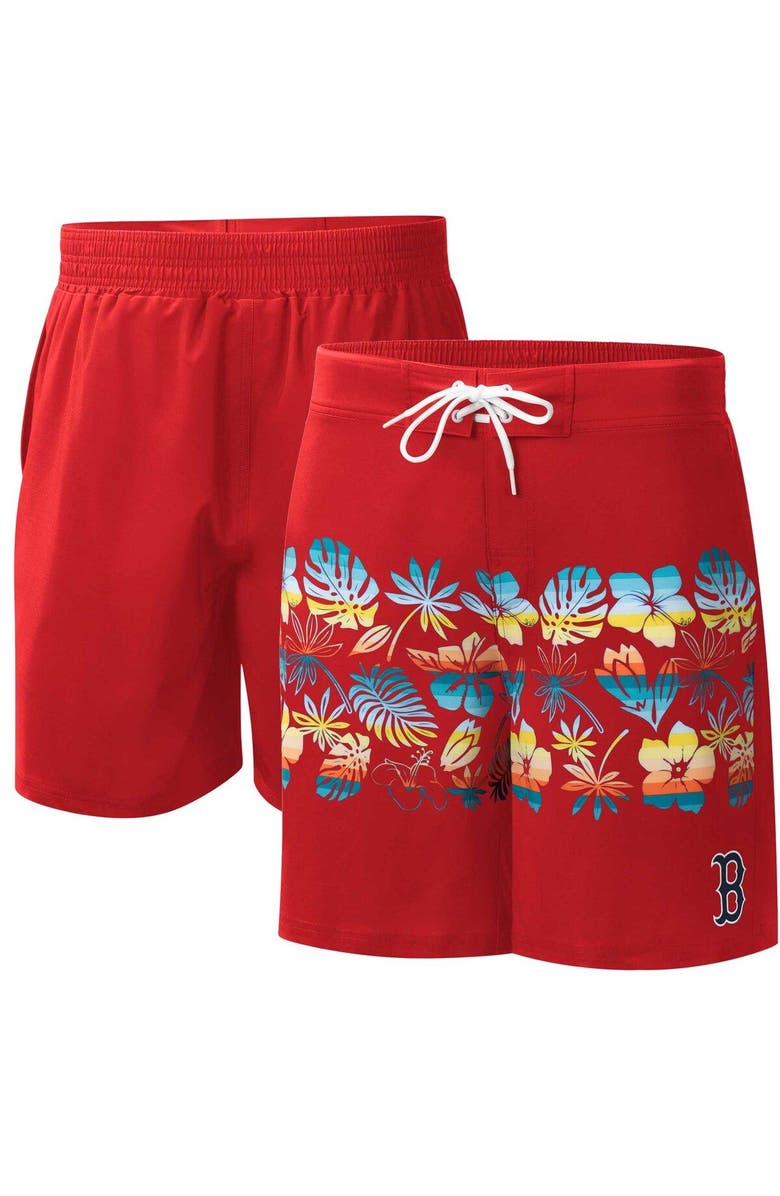 G-III SPORTS BY CARL BANKS Men's G-III Sports by Carl Banks Red Boston Red Sox Breeze Volley Swim Shorts, Main, color, Red