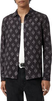 John Varvatos Ross Long Sleeve Linen Button-Up Shirt