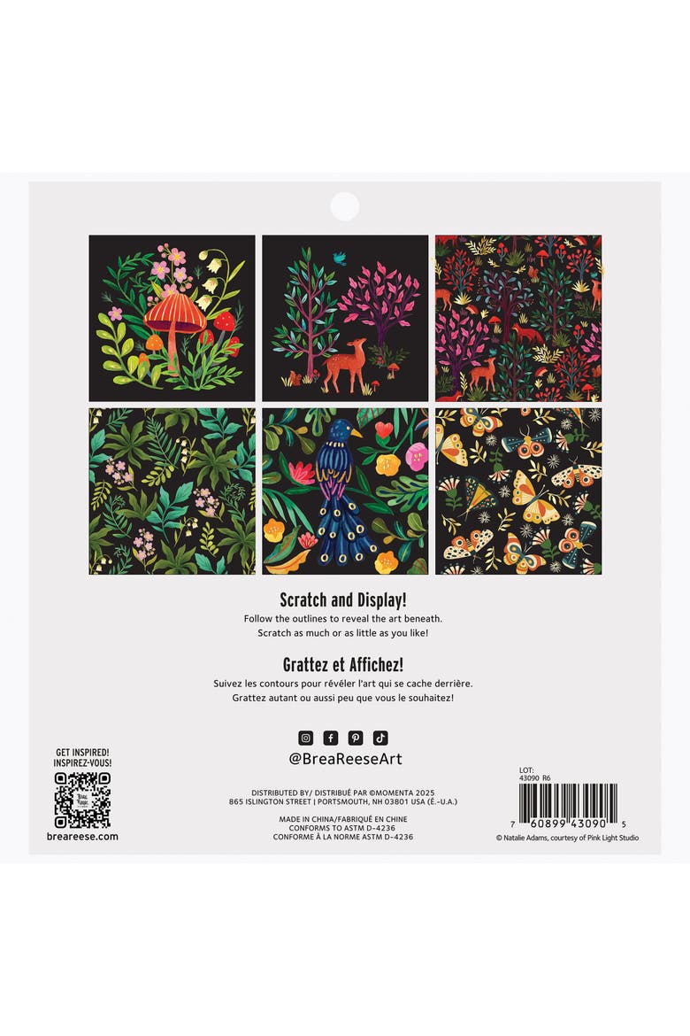 Scratch Art Paper Pad, Woodland, Alternate, color, Multicolored