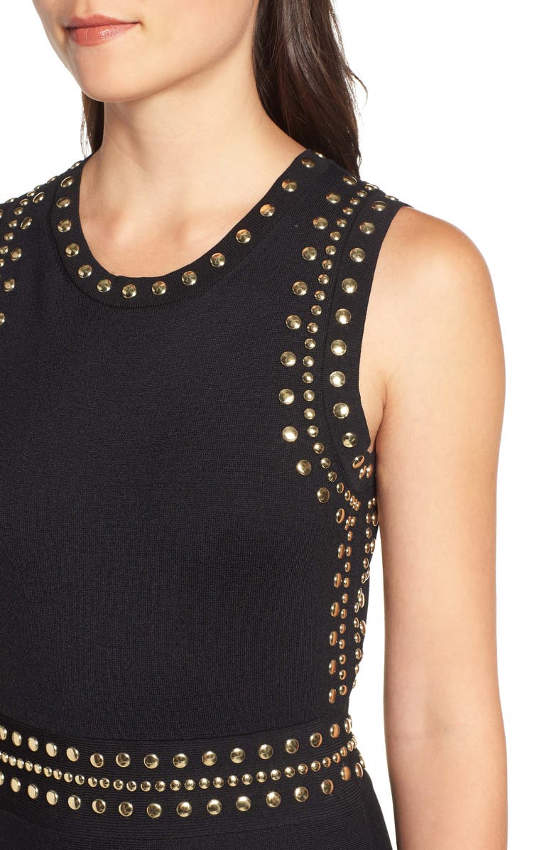 MICHAEL Michael Kors Studded Fit & Flare Dress, Alternate, color, 