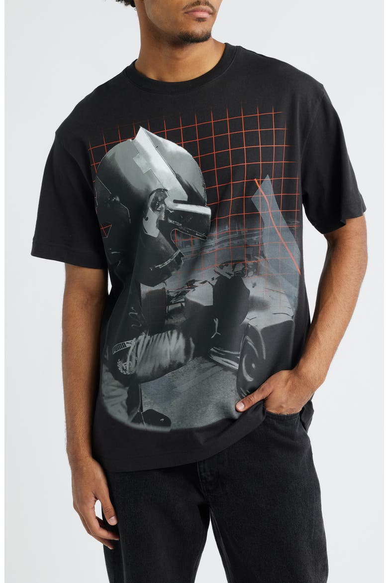 F1 Driver Cotton Graphic T-Shirt, Main, color, PUMA BLACK
