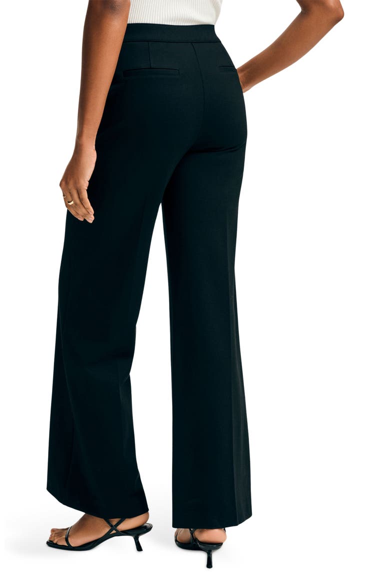 Wide Leg Ponte Pants, Alternate, color, BLACK