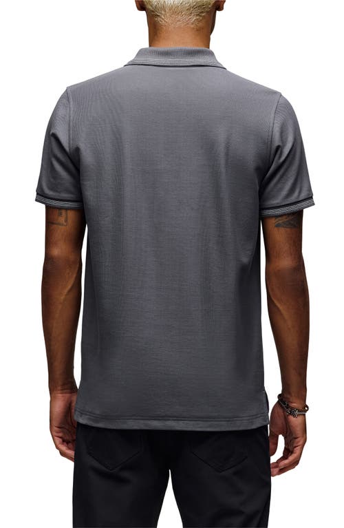 Psycho Bunny Hart Tipped Pima Cotton Piqué Polo In Black