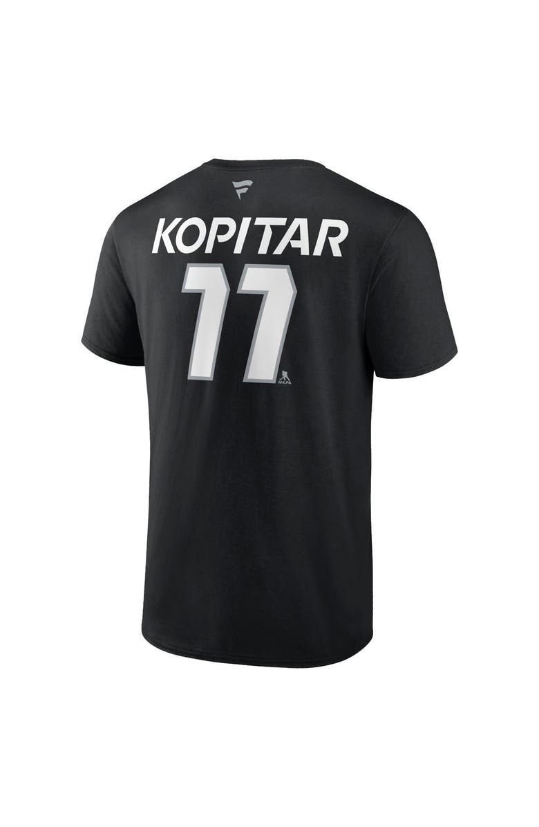 FANATICS Men's Fanatics Branded Anze Kopitar Black Los Angeles Kings Authentic Pro Prime Name & Number T-Shirt, Alternate, color, Black