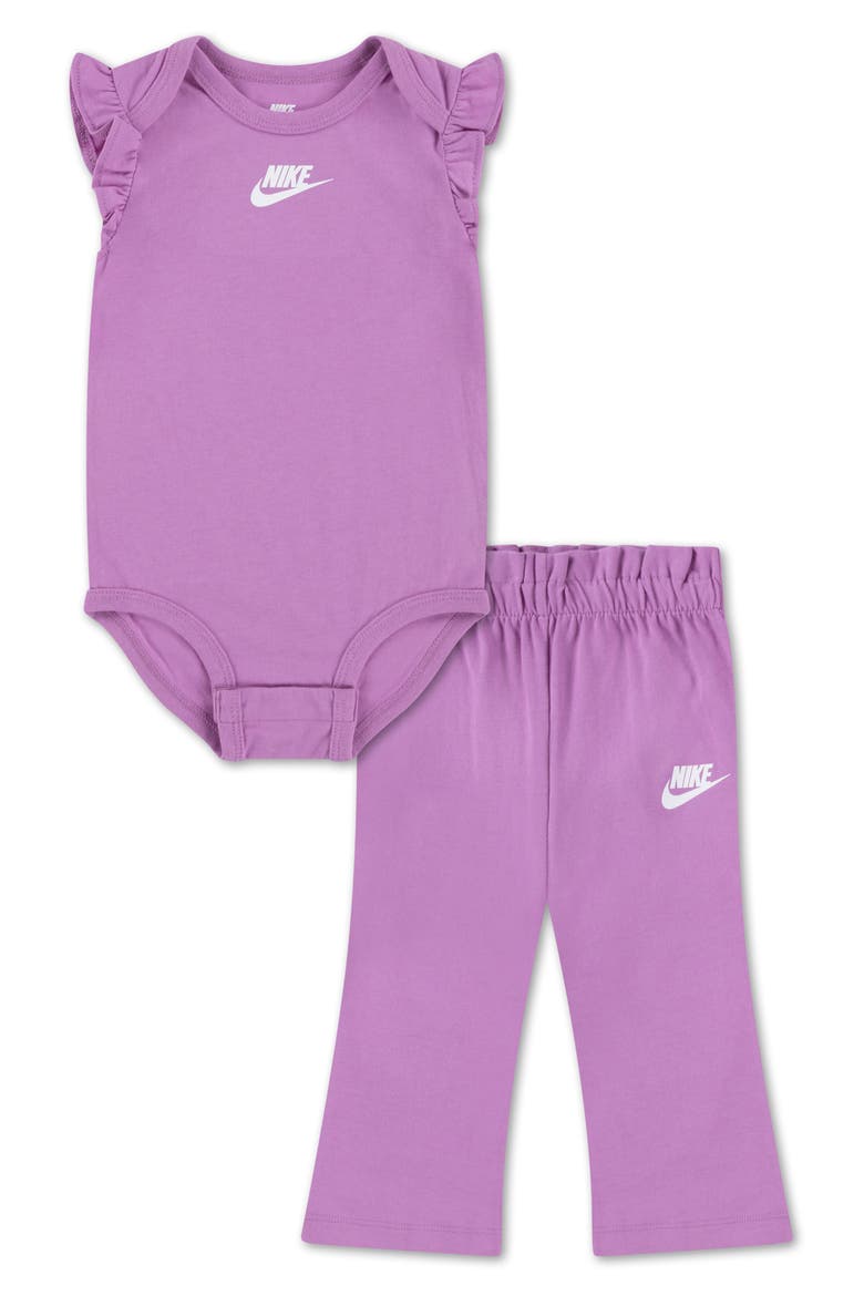 Bodysuit & Paperbag Waist Pants Set, Main, color, LIGHT MAGENTA