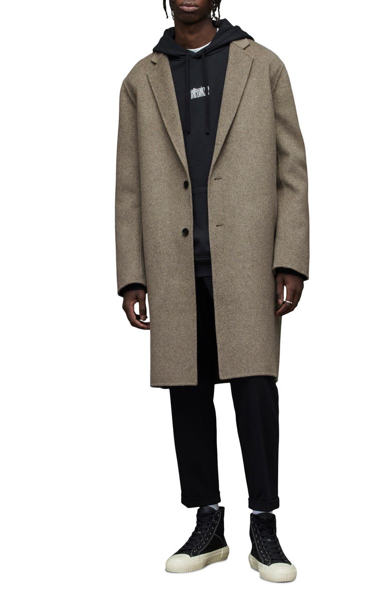 AllSaints Hanson Wool Blend Coat, Main, color, 