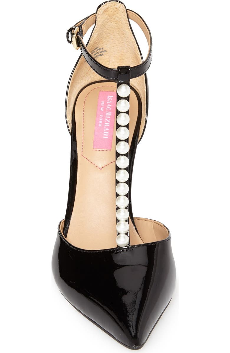 Isaac Mizrahi New York 'Luna' Patent Leather T-Strap Pump, Alternate, color,