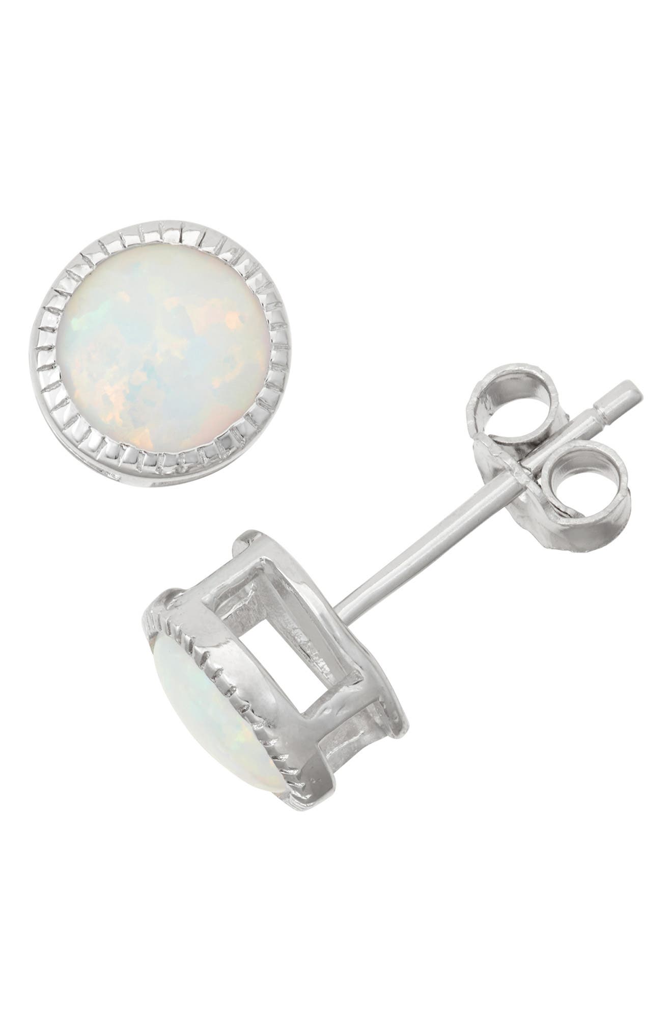 FUZION CREATIONS Bezel Set Stud Earrings