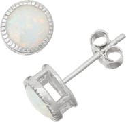 FZN Bezel Set Stud Earrings