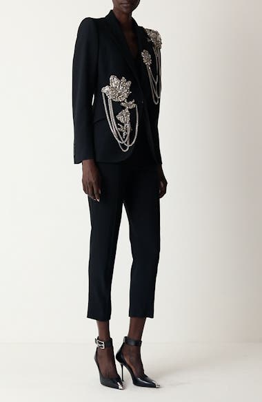 パンツ Mcqueen Crepe Cigarette Pants McQueen High Waist Leaf Crepe Cigarette Trousers | Nordstrom