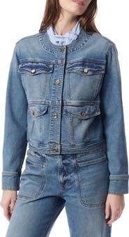 DO by Dee Ocleppo Amy Collarless Denim Jacket
