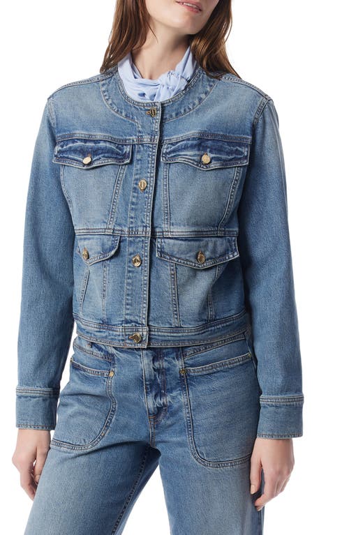 Do By Dee Ocleppo Amy Collarless Denim Jacket In Blue