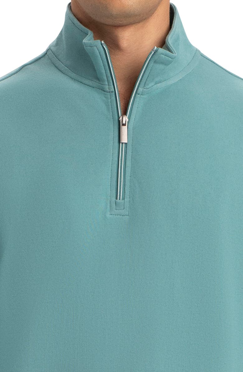 Bugatchi Cotton Blend Quarter Zip Pullover, Alternate, color,
