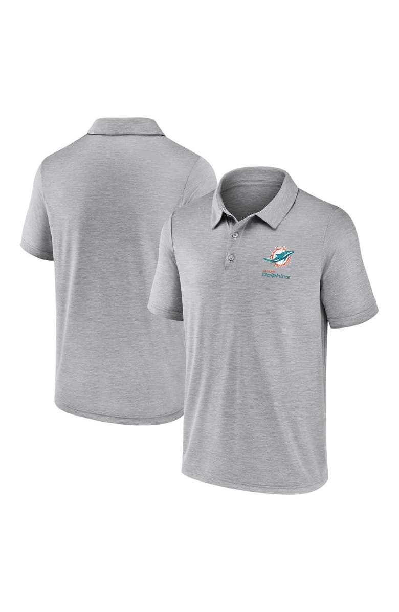 FANATICS Men's Fanatics Gray Miami Dolphins Making Waves Polo, Main, color, Gray