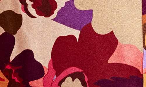 Smythe Floral Satin Button-up Shirt In Garnet Floral