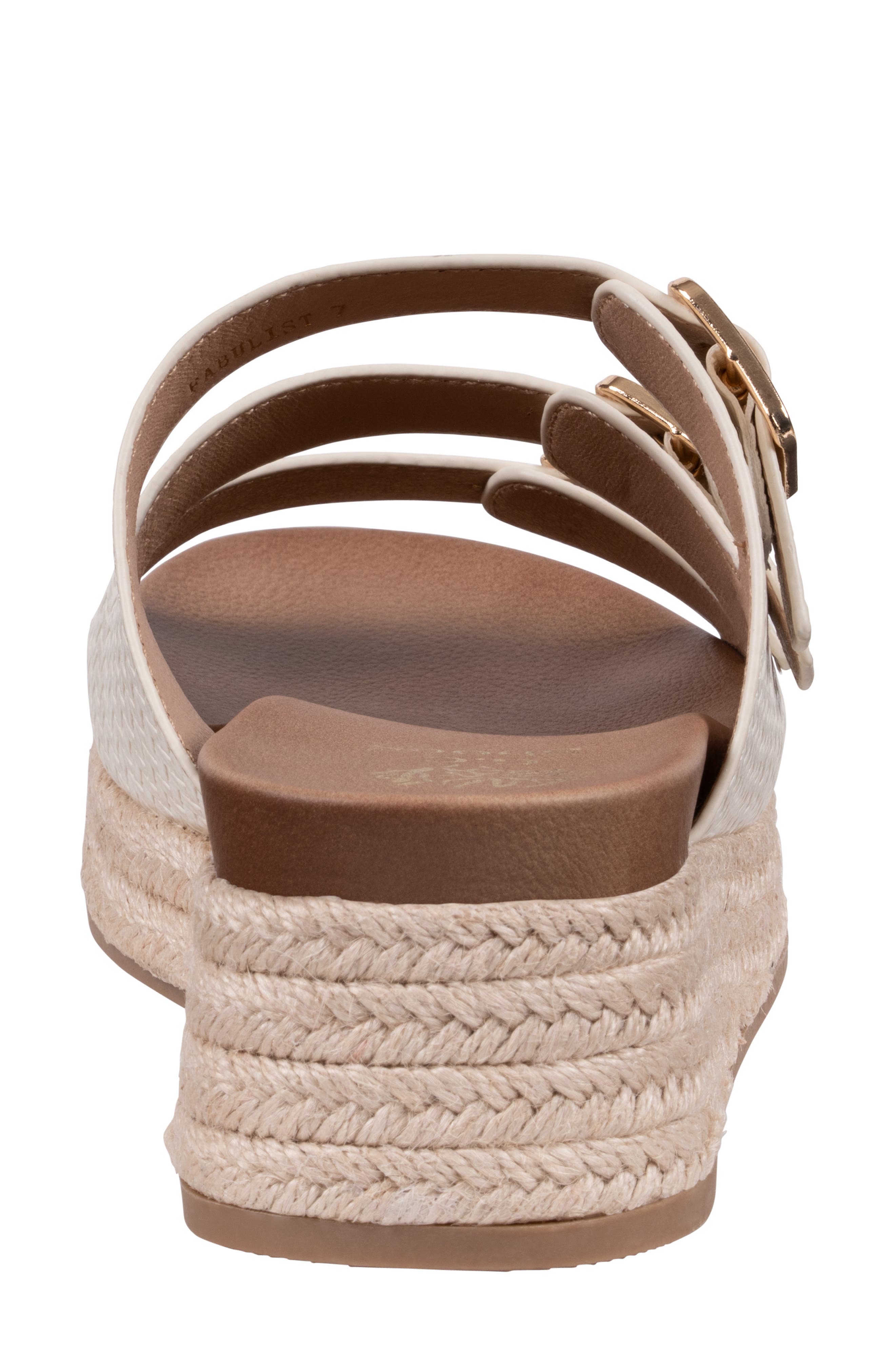 GOOD CHOICE NEW YORK Fabulist Buckle Espadrille Platform Wedge Sandal, Alternate, color, Ice