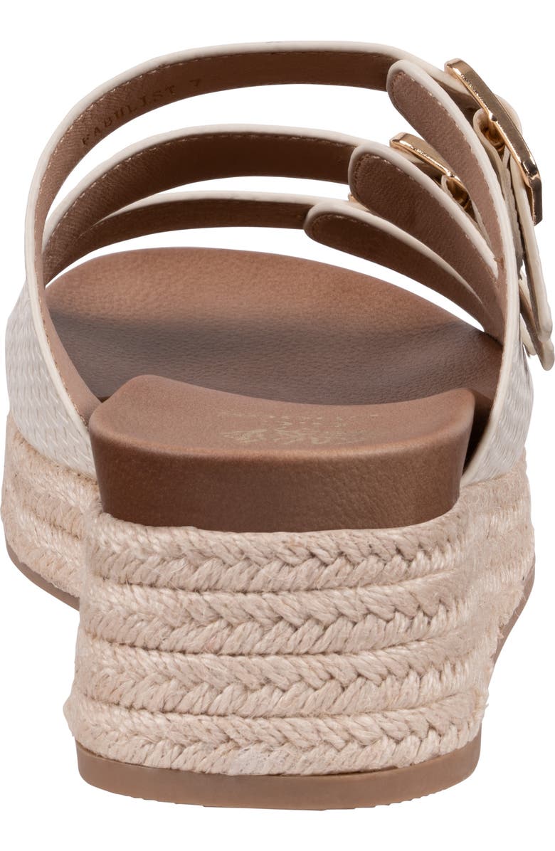 GOOD CHOICE NEW YORK Fabulist Buckle Espadrille Platform Wedge Sandal, Alternate, color, Ice