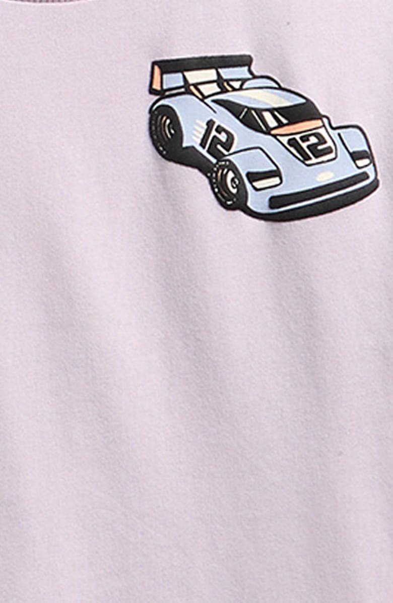 NEXT Kids' Graphic T-Shirt & Shorts Set, Alternate, color, Charcoal Grey/Lilac