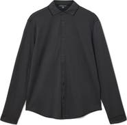 John Varvatos Drewce Bird's Eye Button-Up Shirt