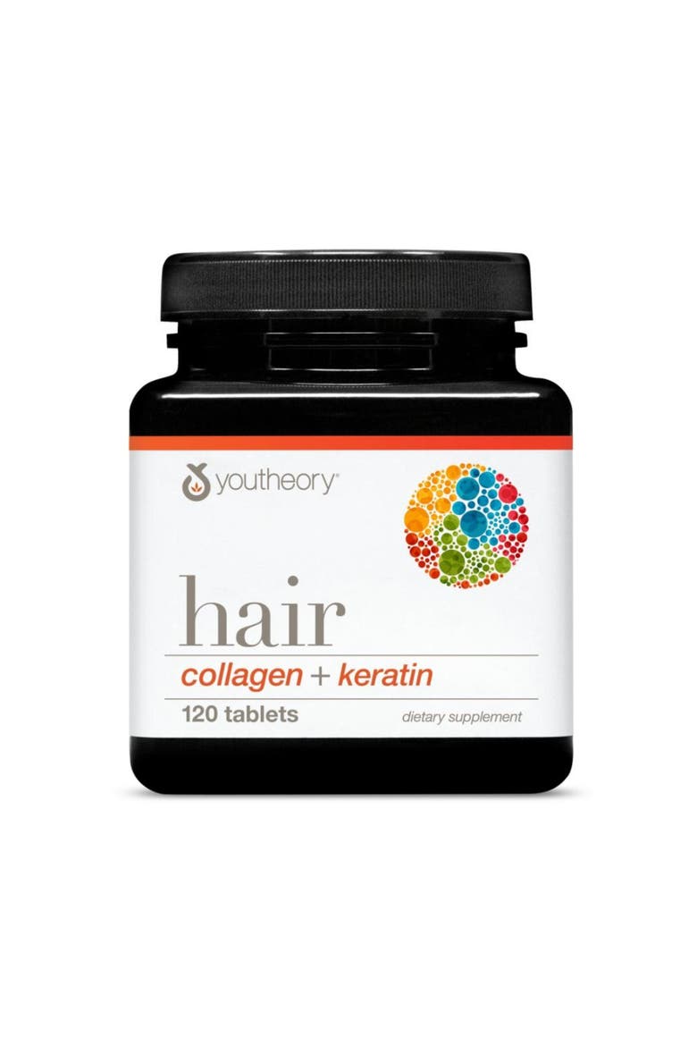 Hair Collagen Keratin Strength Support Supplement Tablets 120 tablets, Main, color, None