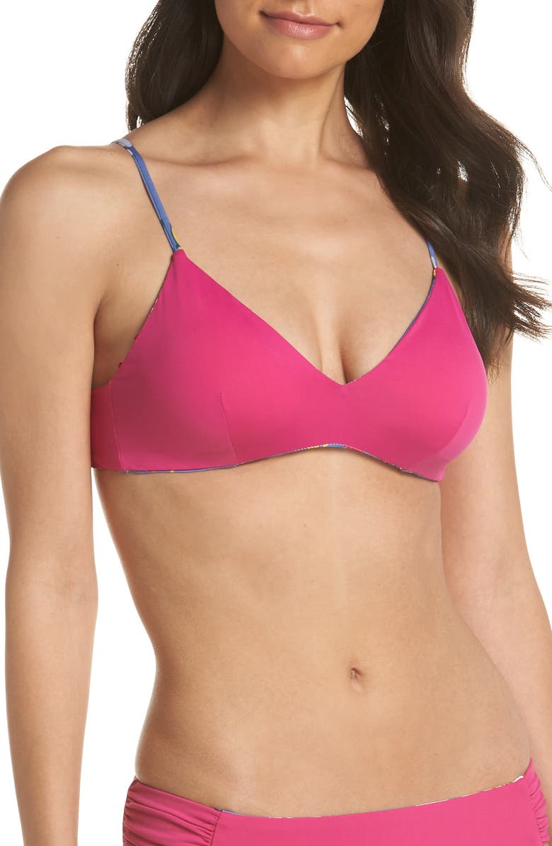 Becca Victoria Garden Reversible Bikini Top, Alternate, color, 