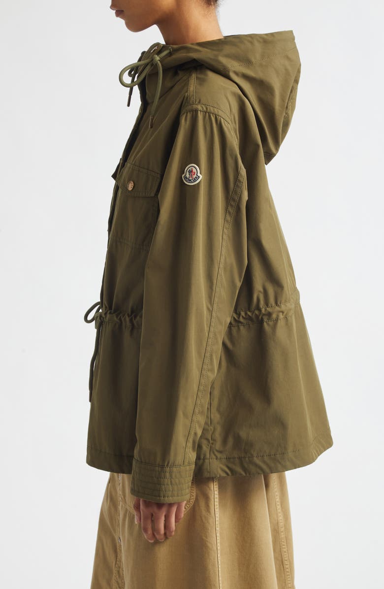 Moncler Serin Short Parka, Alternate, color, Green