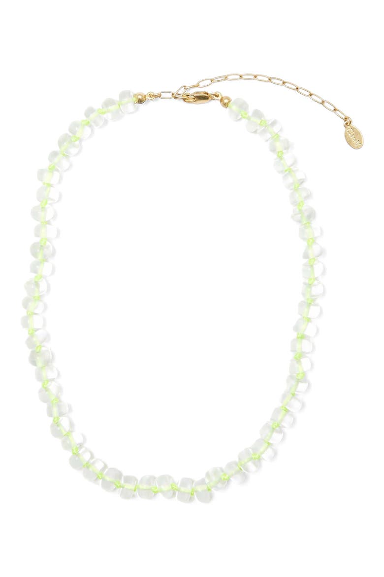 Stone Slice Necklace, Main, color, MOON