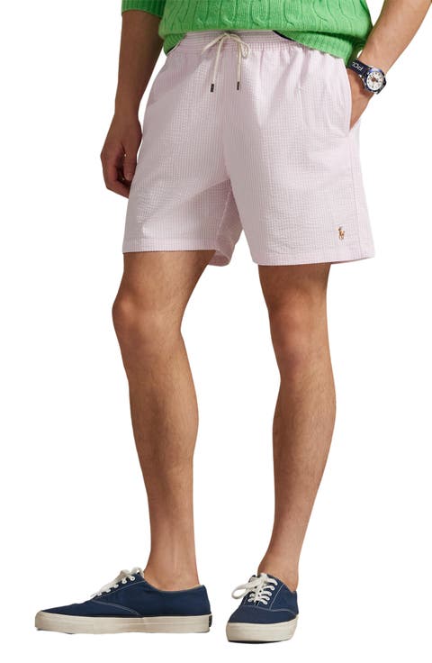 Traveler Seersucker Swim Trunks