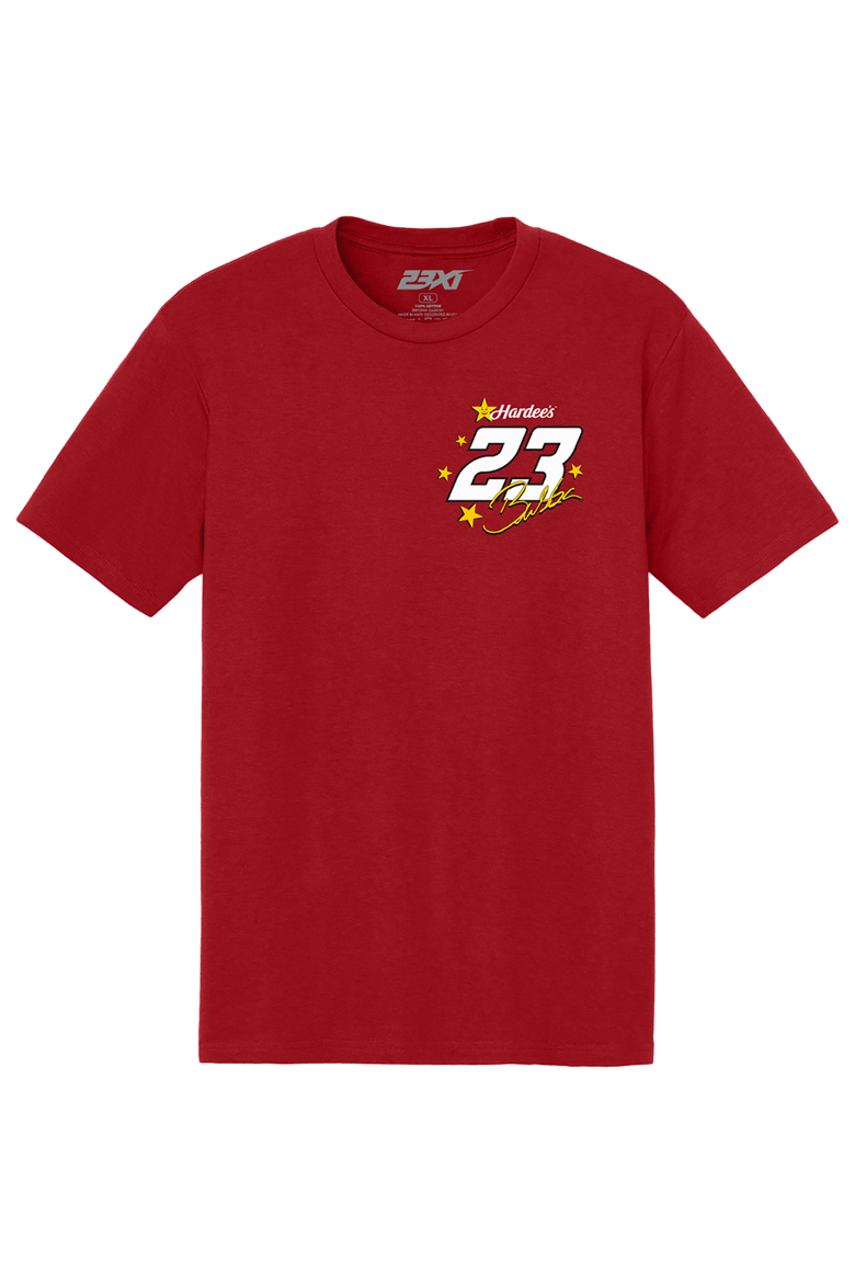 Men's 23XI Racing  Red Bubba Wallace #23 Hardee's T-Shirt, Alternate, color, Red