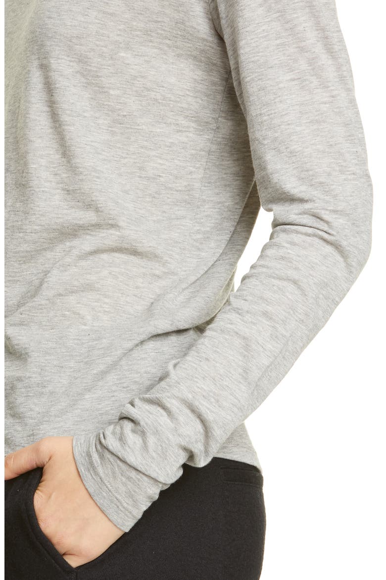 Essential Long Sleeve Crewneck Tee, Alternate, color, HEATHER GREY
