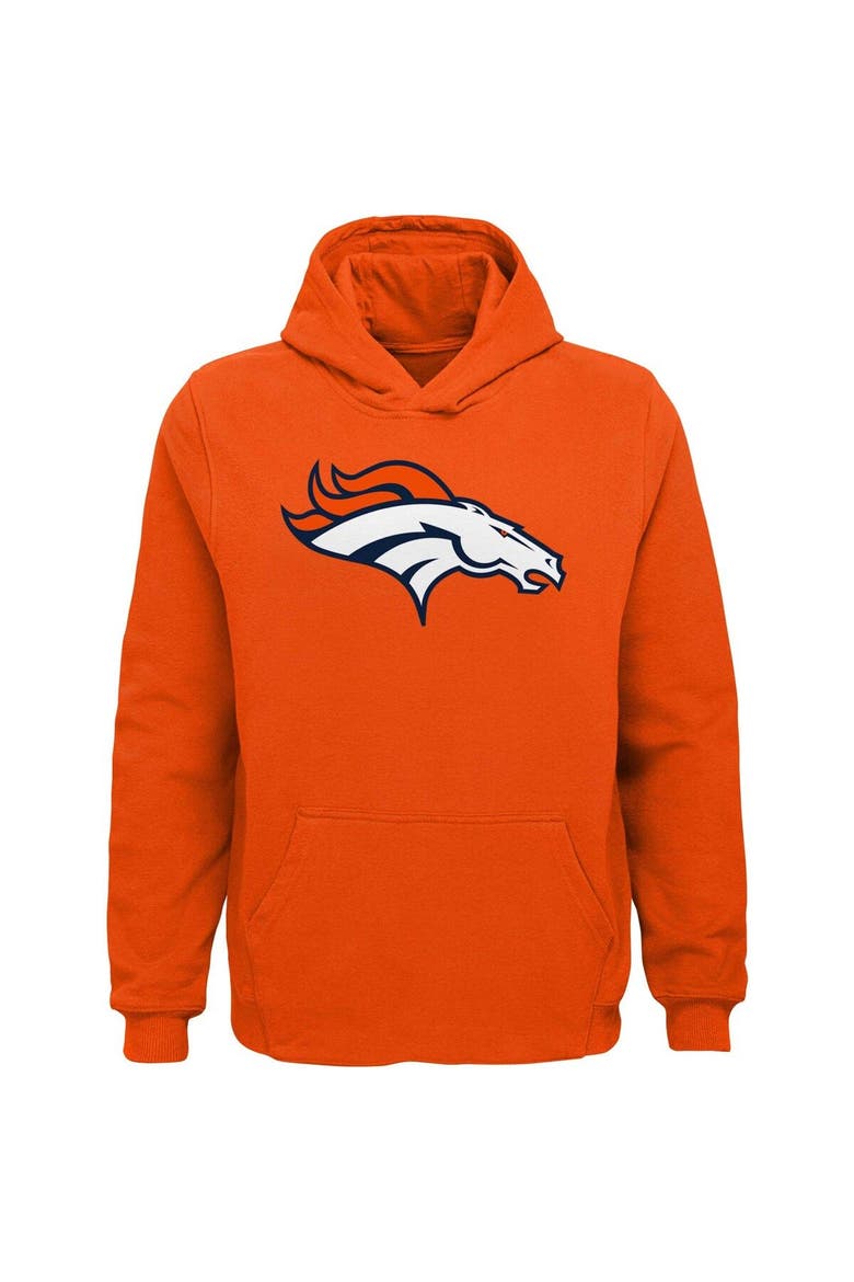 Youth Orange Denver Broncos Team Logo Pullover Hoodie, Main, color, Orange