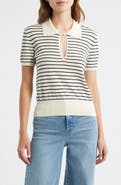 FRAME The Keyhole Stripe Polo