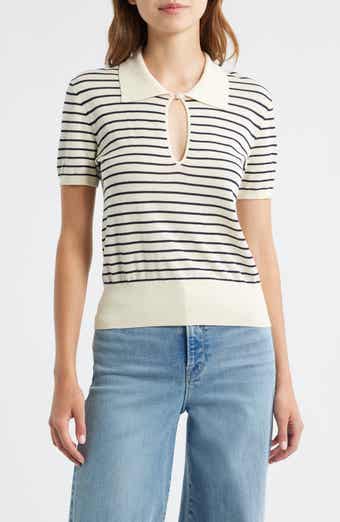 FRAME The Keyhole Stripe Polo