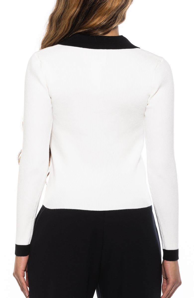 Alexia Admor Collar Knit Top, Alternate, color, Ivory