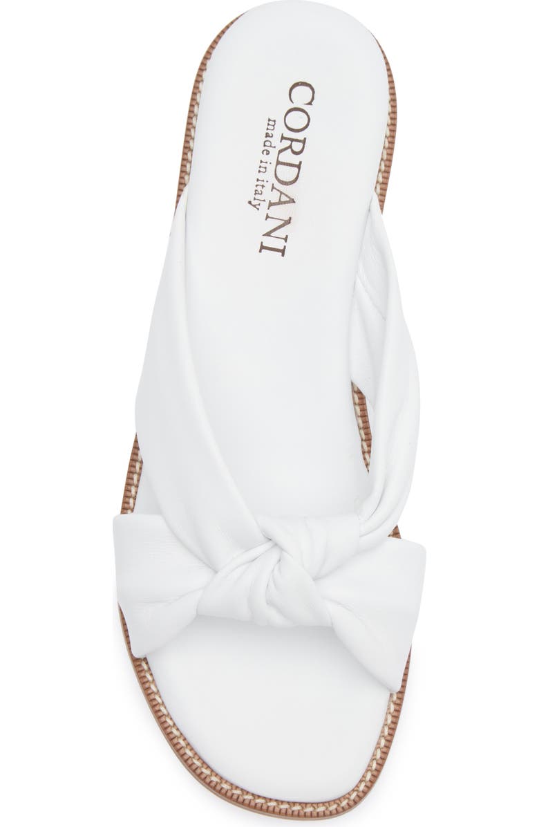 Cordani Hudson Slide Sandal, Alternate, color, White Leather