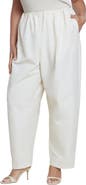 ELOQUII Cotton Blend Straight Leg Pant