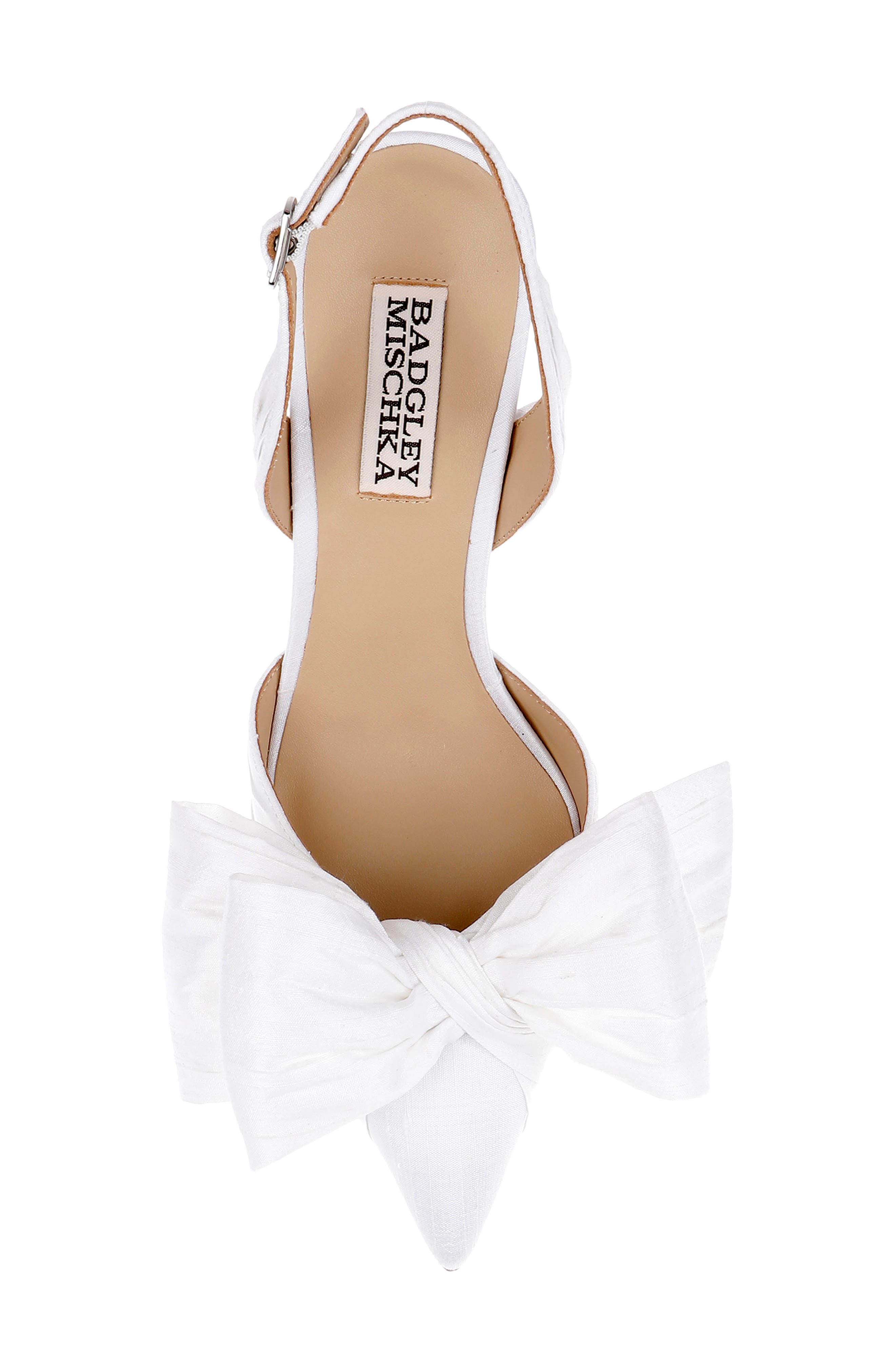Olisa Slingback Pointed Toe Pump, Alternate, color, WHITE SILK