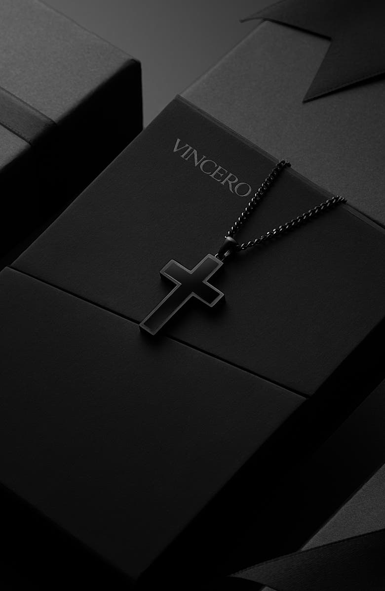 Vincero Men's Cross Pendant Necklace, Alternate, color,