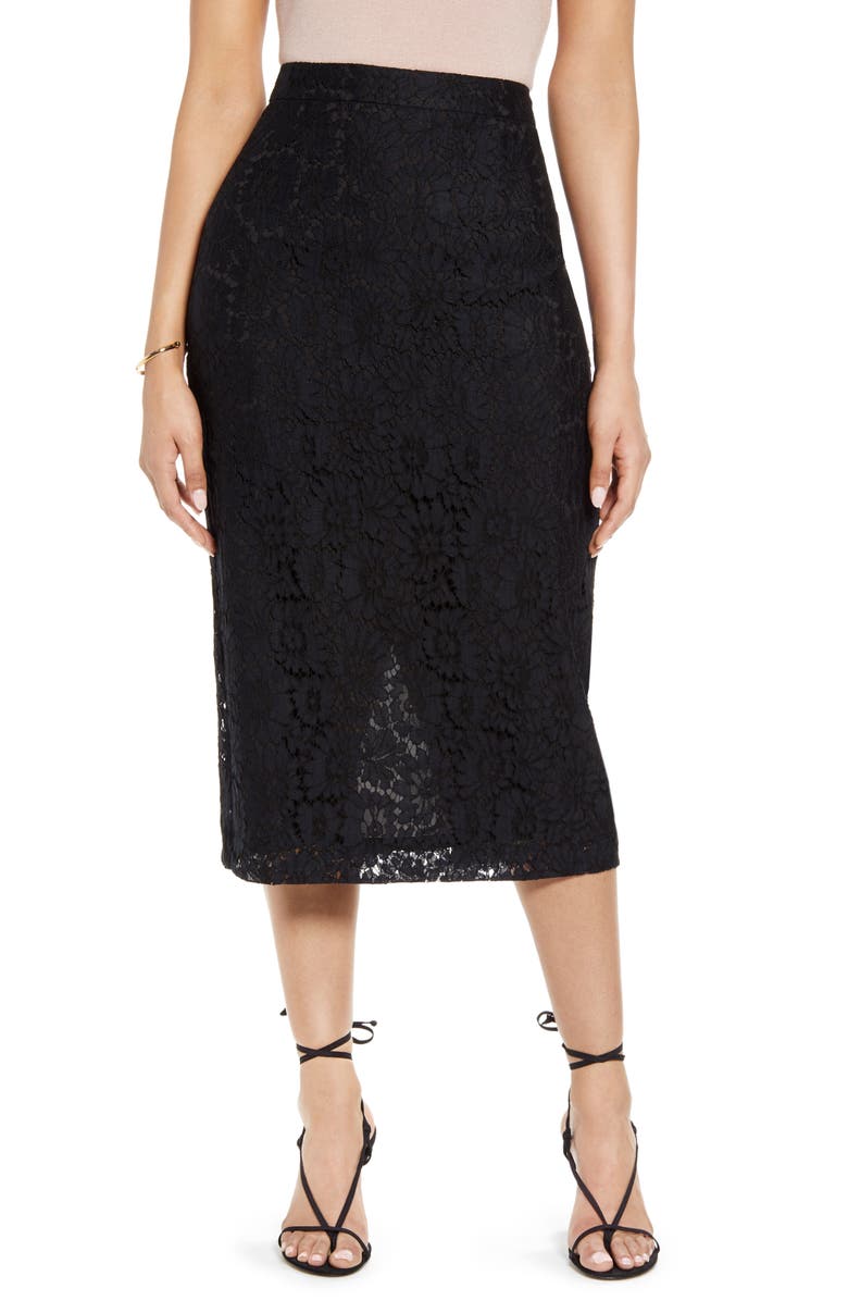 Halogen<sup>®</sup> Lace Pencil Skirt, Main, color, 