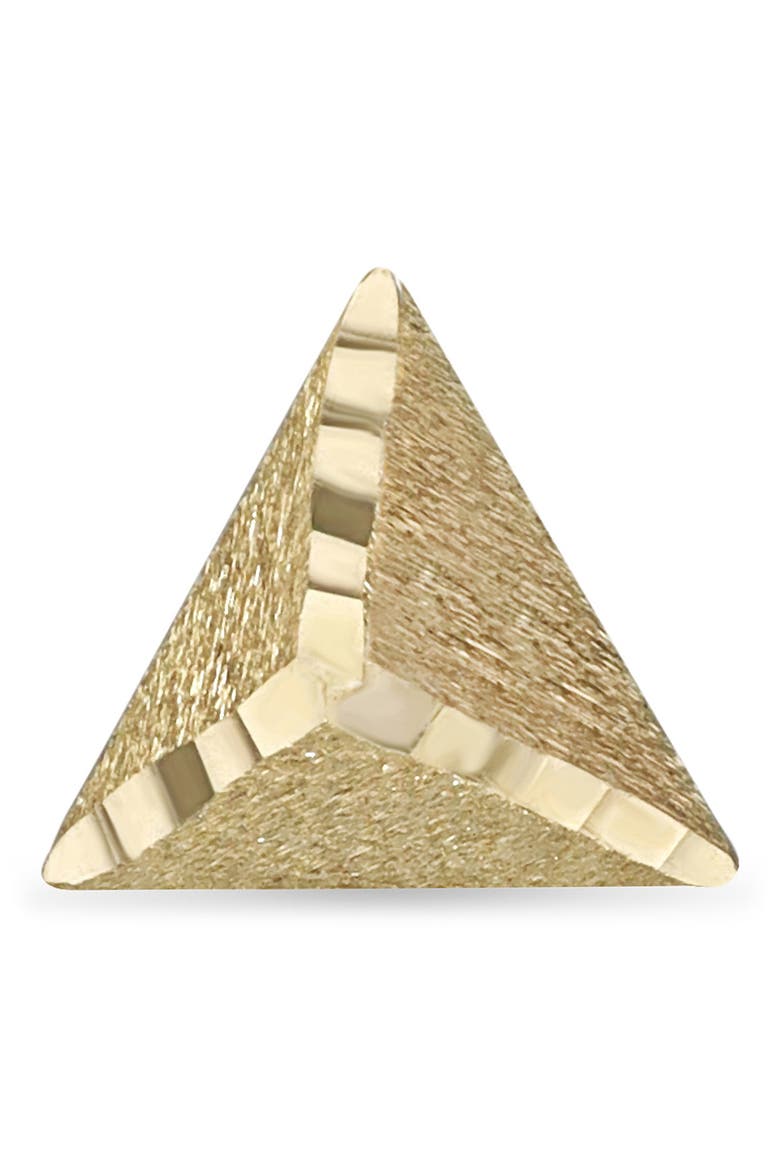 14K Gold Brushed Pyramid Stud Earrings (Online Trunk Show), Alternate, color, 14KY