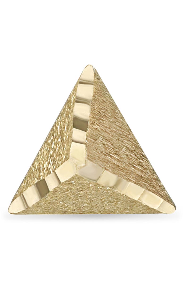 Bony Levy 14K Gold Brushed Pyramid Stud Earrings, Alternate, color, Yellow Gold