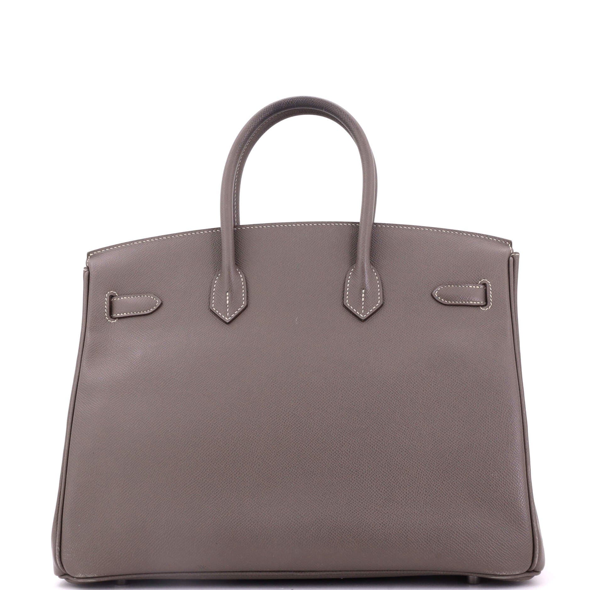 Pre-Owned Hermes Candy Birkin Bag Epsom 35, Alternate, color, Candy - Etain/Bleu Thalassa