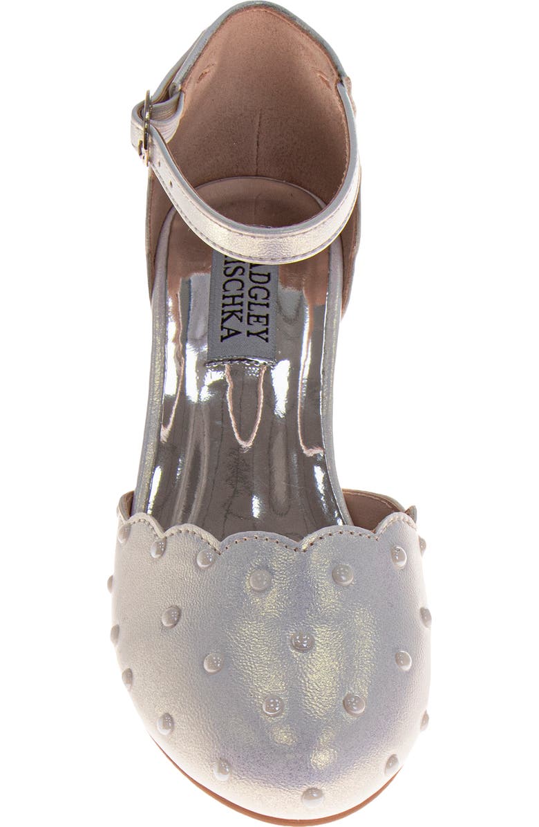 Badgley Mischka Collection Kids' Ankle Strap Pump, Alternate, color, White